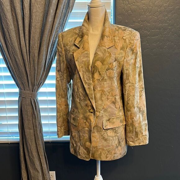 Liz Claiborne VINTAGE blazer with light floral print - Picture 1 of 7
